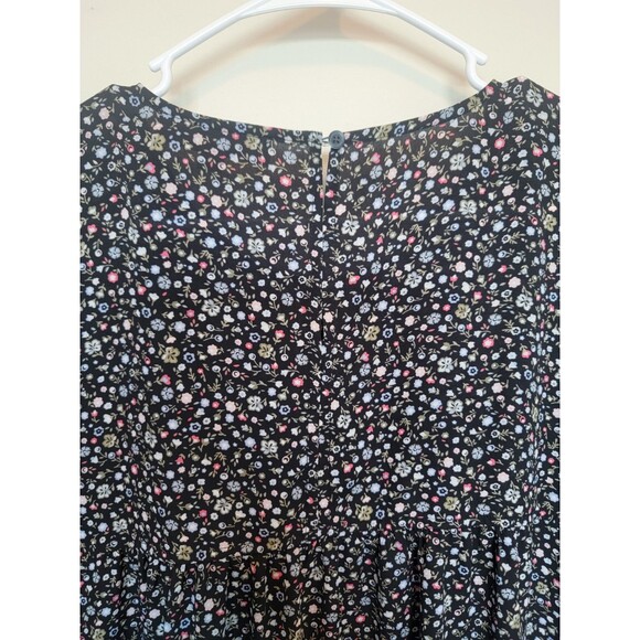 Loft Womens Floral Short Bell Sleeve Top Size XL - Picture 7 of 11